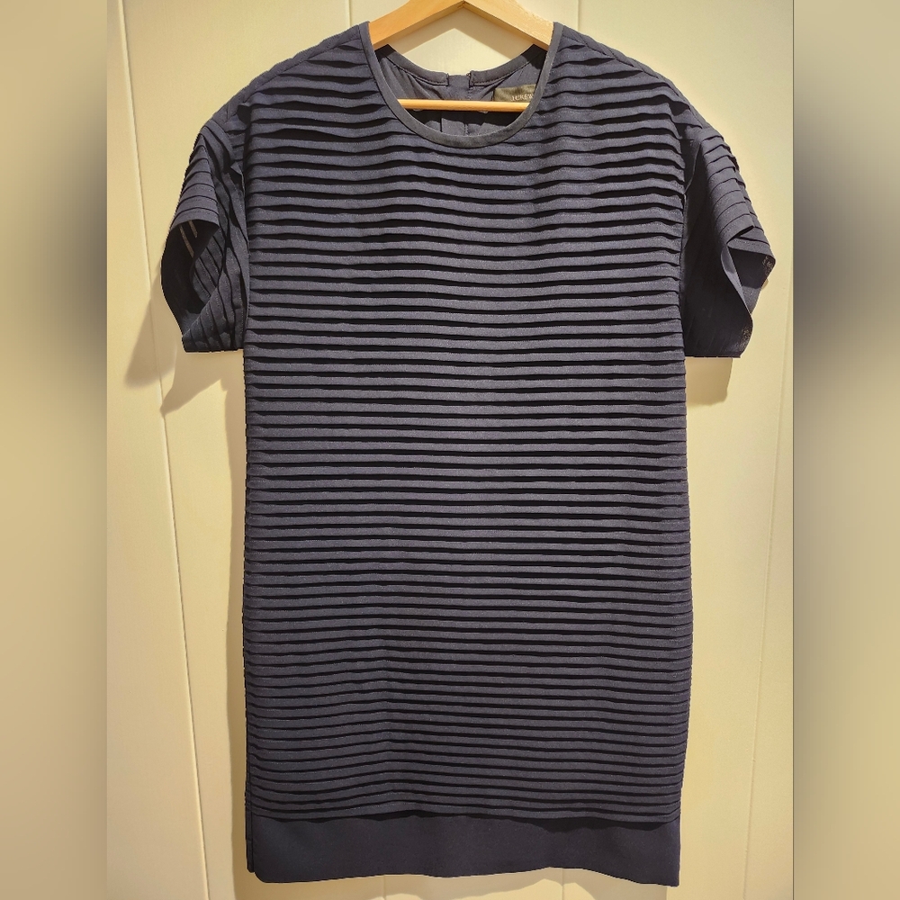 J.Crew Navy Pleated Short Sleeve Dress/ US 4